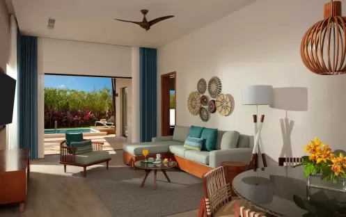 Preferred Club Two Bedroom Villa with Pool, Living Preferred Club Two Bedroom Villa with Pool, Living