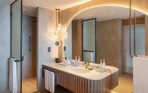 Bathroom with Shower - Le Meridien Al Aqah Bathroom with Shower - Le Meridien Al Aqah