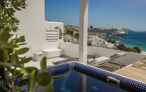 Grace Mykonos Deluxe Room with Plunge pool terrace (3) Grace Mykonos Deluxe Room with Plunge pool terrace (3)