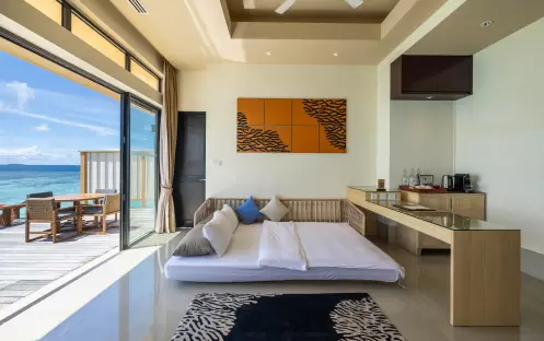 Angsana Velavaru_Deluxe InOcean Two Bedroom Pool Villa_Interior_Sofa Bed_1 Angsana Velavaru_Deluxe InOcean Two Bedroom Pool Villa_Interior_Sofa Bed_1