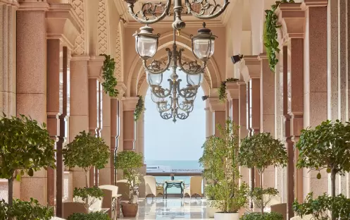 Emirates Palace Mandarin Oriental - Le Vendome outdoor terrace Emirates Palace Mandarin Oriental - Le Vendome outdoor terrace