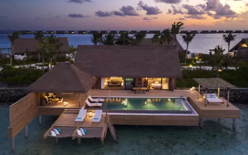 1. King Reef Villa_Twilight Aerial View 1. King Reef Villa_Twilight Aerial View