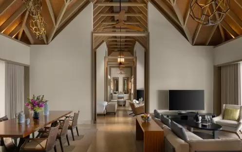 7. Two-Bedroom Beach Villa_Living and Dining Area 7. Two-Bedroom Beach Villa_Living and Dining Area